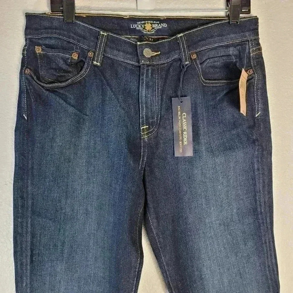 Lucky Brand Classic Rider Relaxed Fit Bootcut Blue Jeans size 12/31 X 32 NWT - Picture 3 of 9